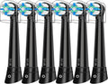 6pcs iO Replacement Heads Compatible with Oral B iO,iO Series Electric Toothbrush Heads Compatible with Oral B iO 2/3/4/5/6/7/8/9/10,Medium Bristles for Effective Plaque Removal(Black)