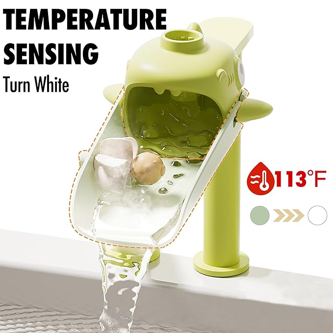 2 Pack Faucet Extender for Toddlers, Temperature Sensitive Sink Extension with Water Wheel to Kids Fun Hand Washing