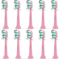 Toothbrush Replacement Heads for Philips Sonicare Plaque Control Simply Clean 4100 5100 Electric Brush Head, 10 Pack, Pink