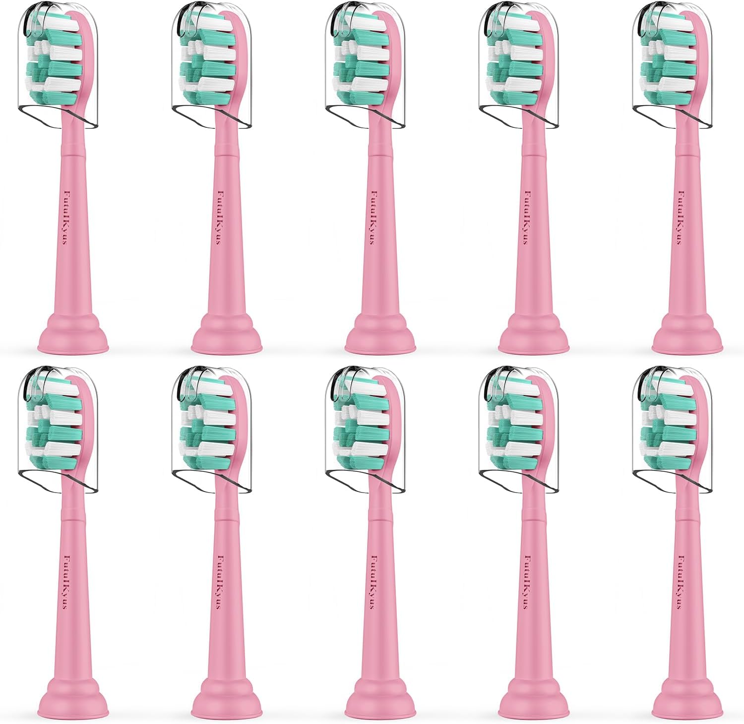 Toothbrush Replacement Heads for Philips Sonicare Plaque Control Simply Clean 4100 5100 Electric Brush Head, 10 Pack, Pink