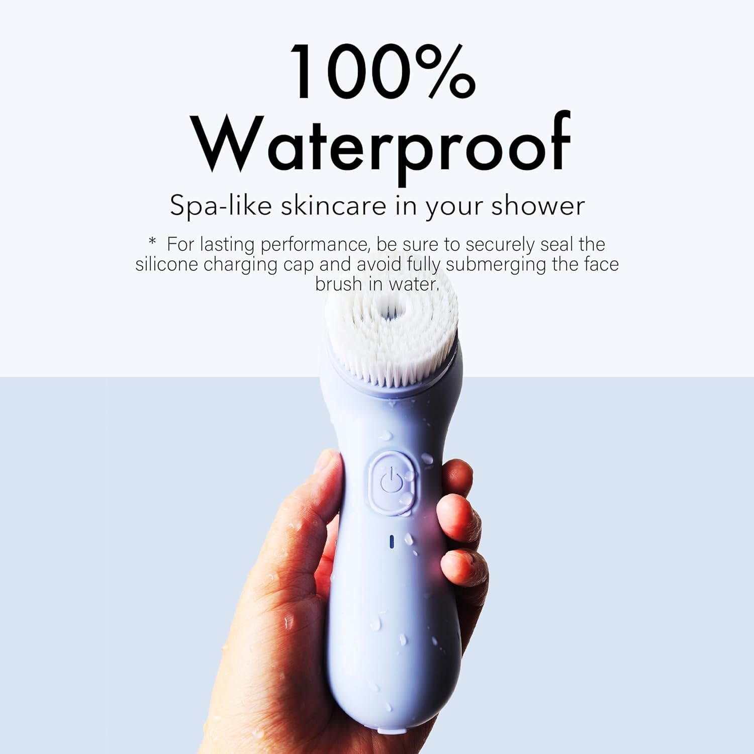 NågraCoola Electric Facial Cleansing Brush – Rechargeable Waterproof Face Scrubber for Women & Men, 2 Brush Heads for Deep Pore Cleansing & Gentle Exfoliation, 3 Speeds, Auto-Timer