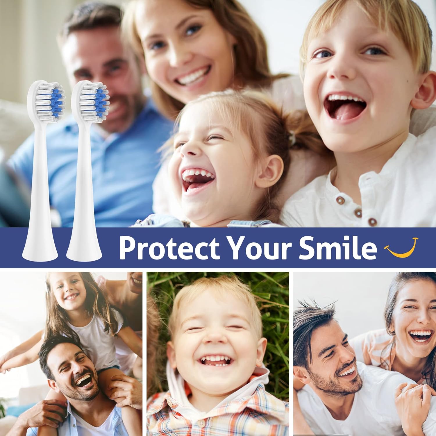 Replacement Toothbrush Heads for Razoko Kids Toothbrush 6 Pack