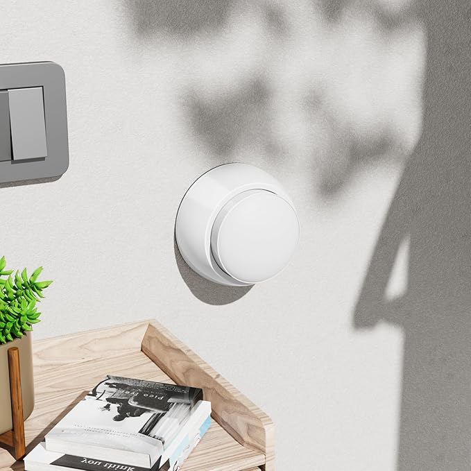 2PCS Door Stopper Wall Protector with Silicone Head, Aluminum Door Knob Wall Protector, Spring Shock Absorption Technology, 1.65" Door Stoppers for Wall, Adhesive Installation or with Screw, White