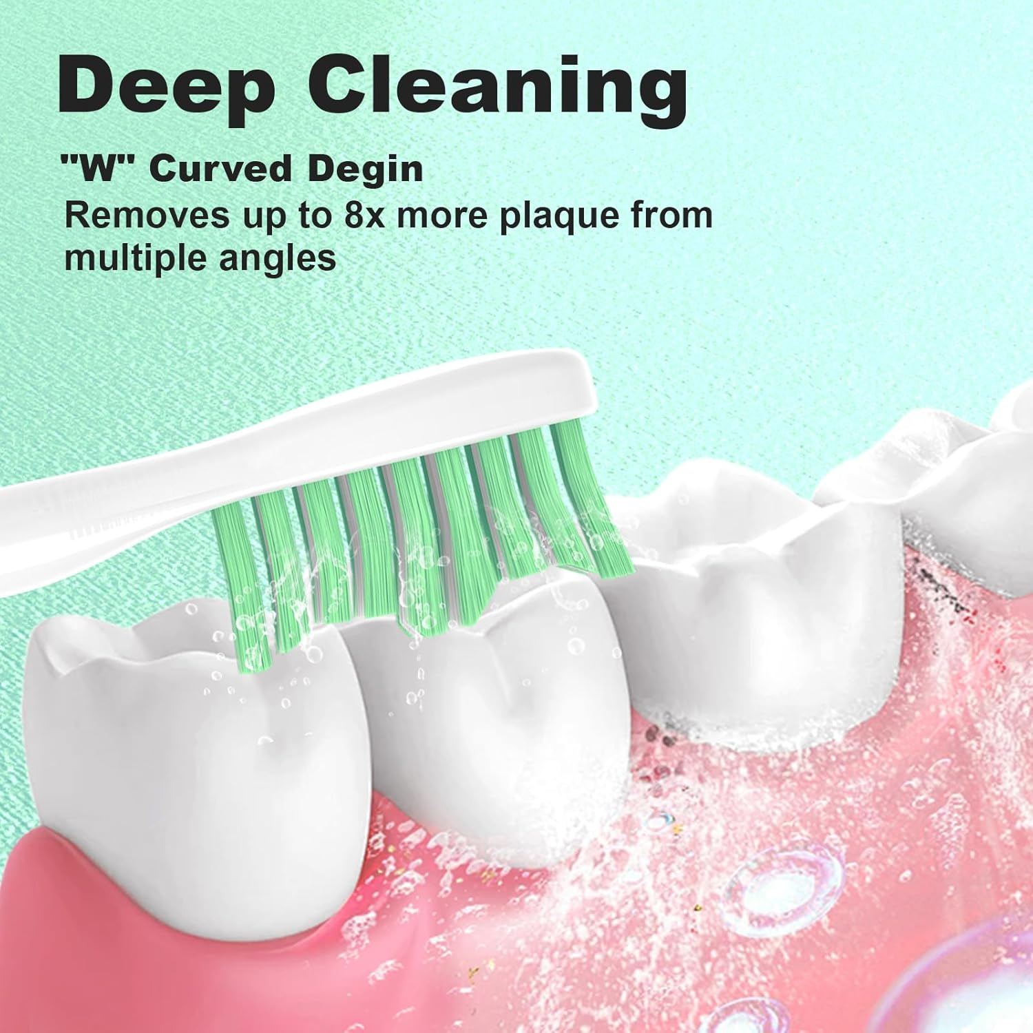 Replacement Toothbrush Heads for Philips Sonicare E Series,Compatible with Sonicare Essence, Elite, Advance, CleanCare Screw-on Electric Toothbrush HX7022/66 HX7023/64,HX7023/30,4 Pack with Caps ﻿