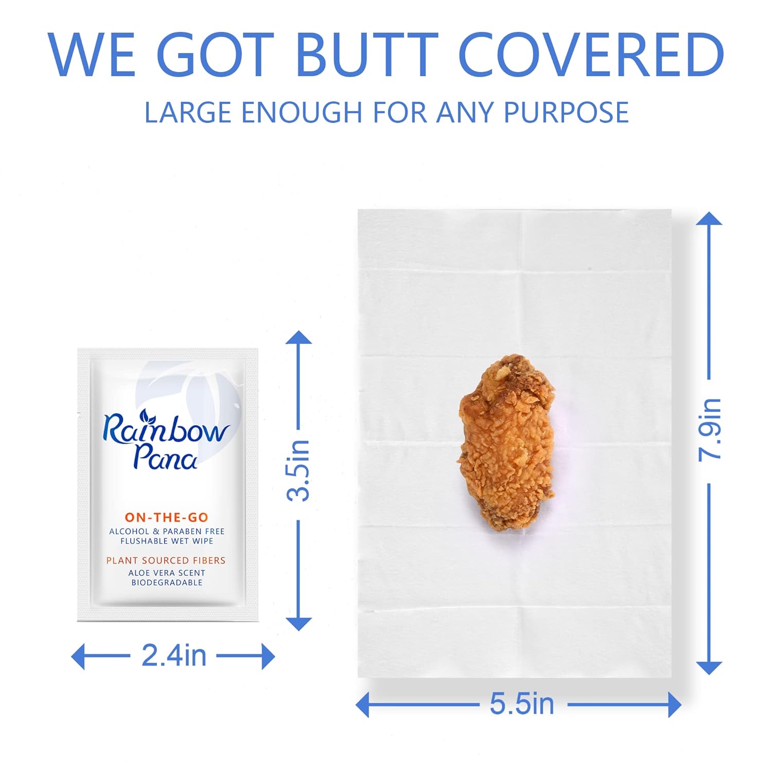 Rainbow Pana Biodegradable Skin Cleansing Wipe, 240 Count, for Sensitive Skin