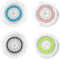 Facial Cleansing Brush Head Replacement Set Compatible with Clarisonic Mia 1, Mia 2, Mia Fit, Alpha Fit, Smart Profile Uplift and Alpha Fit X, 4 Pack
