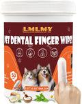 Dog Dental Wipes - Tooth Brushing Kit for Cats & Dogs - Dog Toothbrush Finger Dental Wipes to Remove Plaque & Tartar,Effective Teeth Cleaner (50PCS)