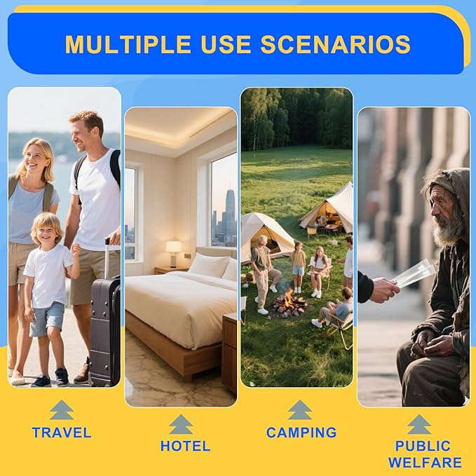 Yellow Disposable Toothbrushes with Toothpaste - Pack of 50,Individually Wrapped Single Use Travel Toothbrushes Kit Bulk for Homeless,Guests,Hotel,Dentist