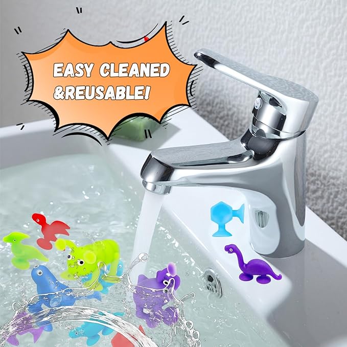 Suction Bath Toys for Kids, 27 Pcs Silicone Bathtub Suction Cup Toys, Travel Sensory Window Building Toys for Toddlers Boys Girls 3 4 5 6 Year Old