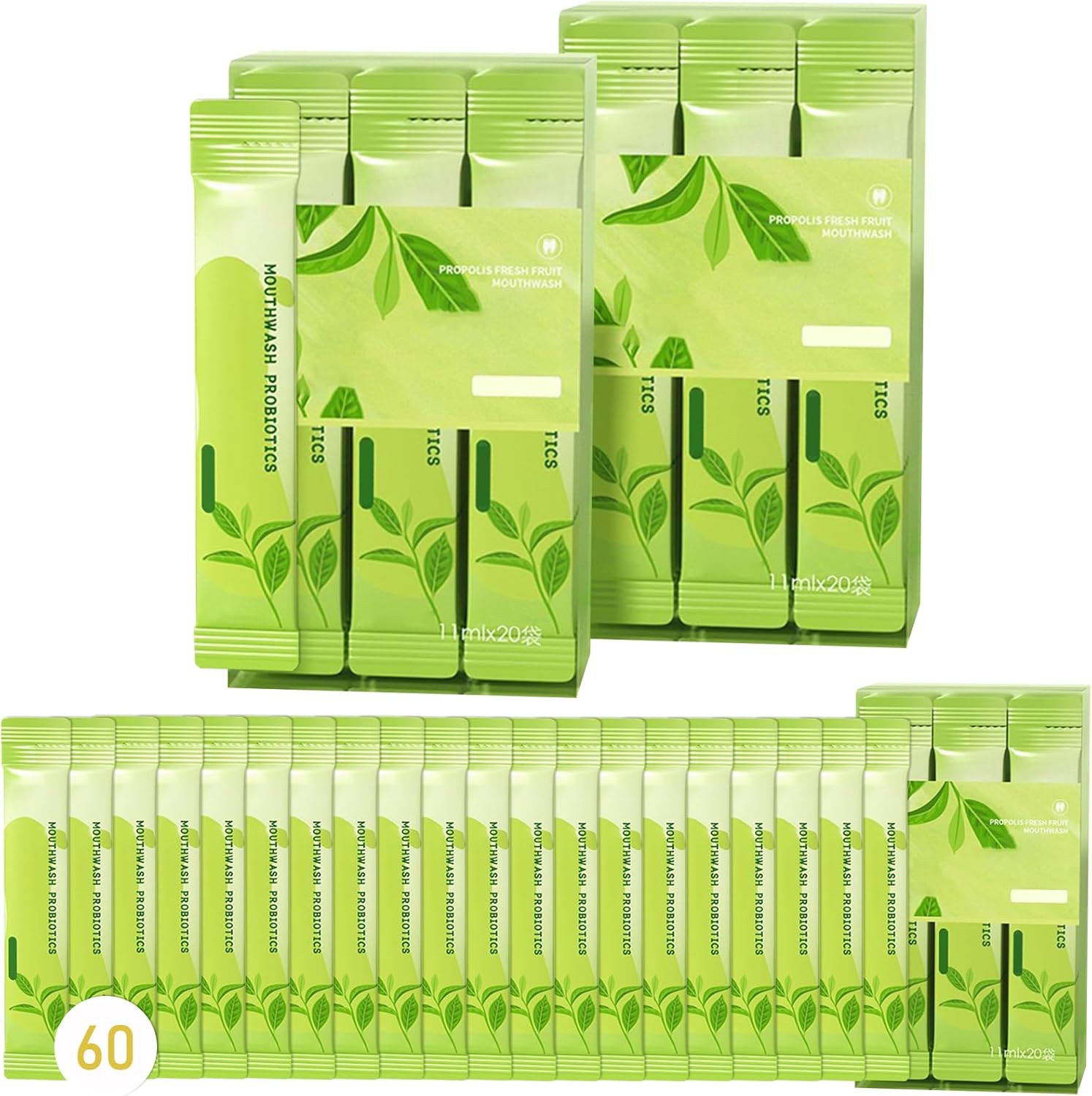 60PCS Travel Size Mouthwash,Portable Mini Mouthwash,Long-Lasting Freshness Travel Mouth Wash for Oral Care A41