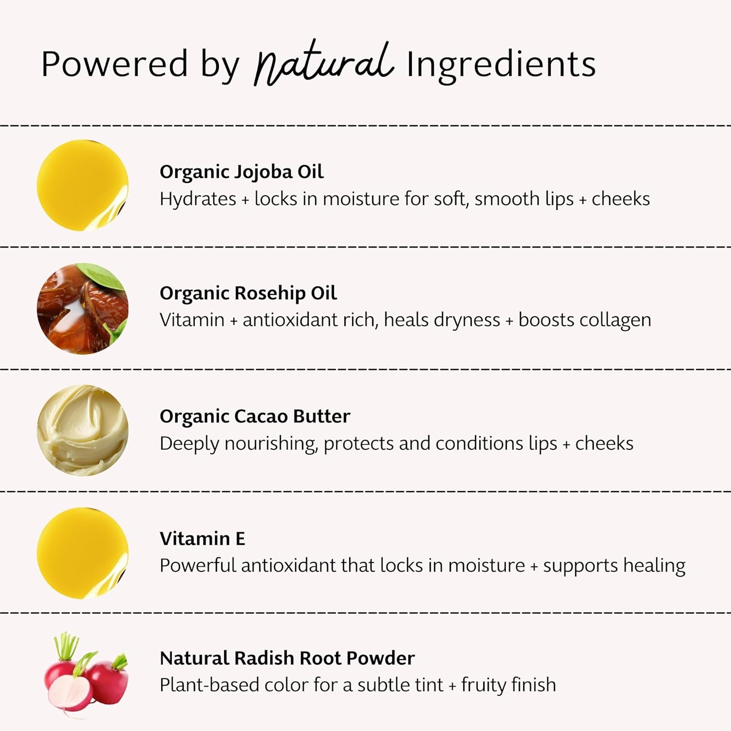 Slo | Natural Lip Balm - All Natural Ingredients, Vegan & Cruelty Free, Hydrating & Soothing, Plastic Free | Raspberry + Rosehip & Cherry + Blush & Vanilla + Cacao | 3 Pack (3 x 0.28oz/8g)