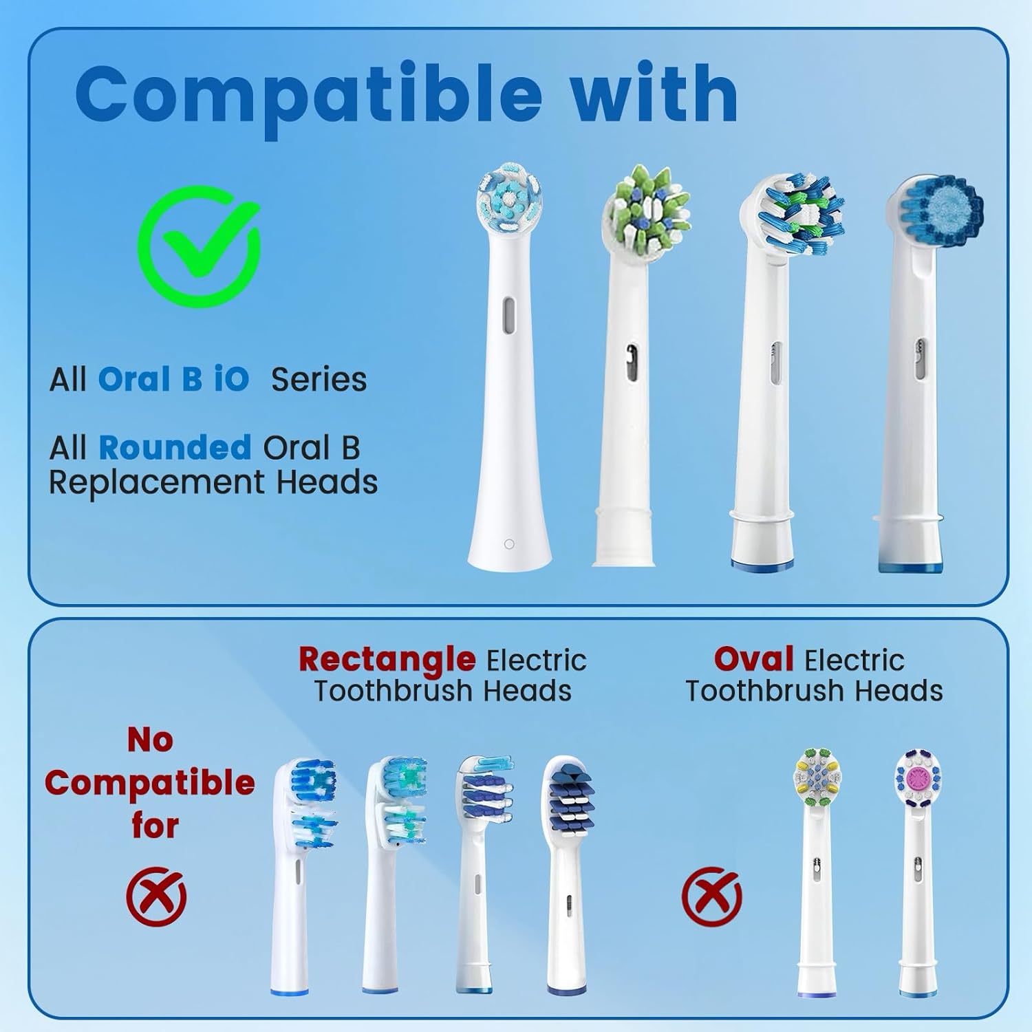 Toothbrush Covers Caps Compatible with Oral B, 10 Pack Toothbrush Head Travel Protector for Oral-B iO Series Electric Toothbrush (Blue, Clear, Pink, Puple, Green)