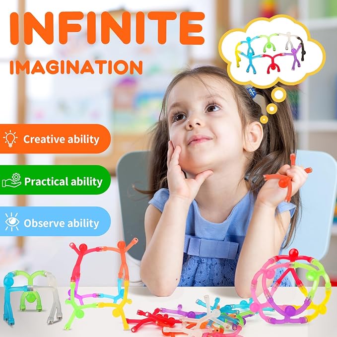 36Pcs Magnetic-People-Magnet-Men, Magnetic Travel Toys for Kids, Creative, Portable and Educational, Funny Magnets for Kids, Small Toys for Classroom Prizes, Easter Egg Stuffers, Office