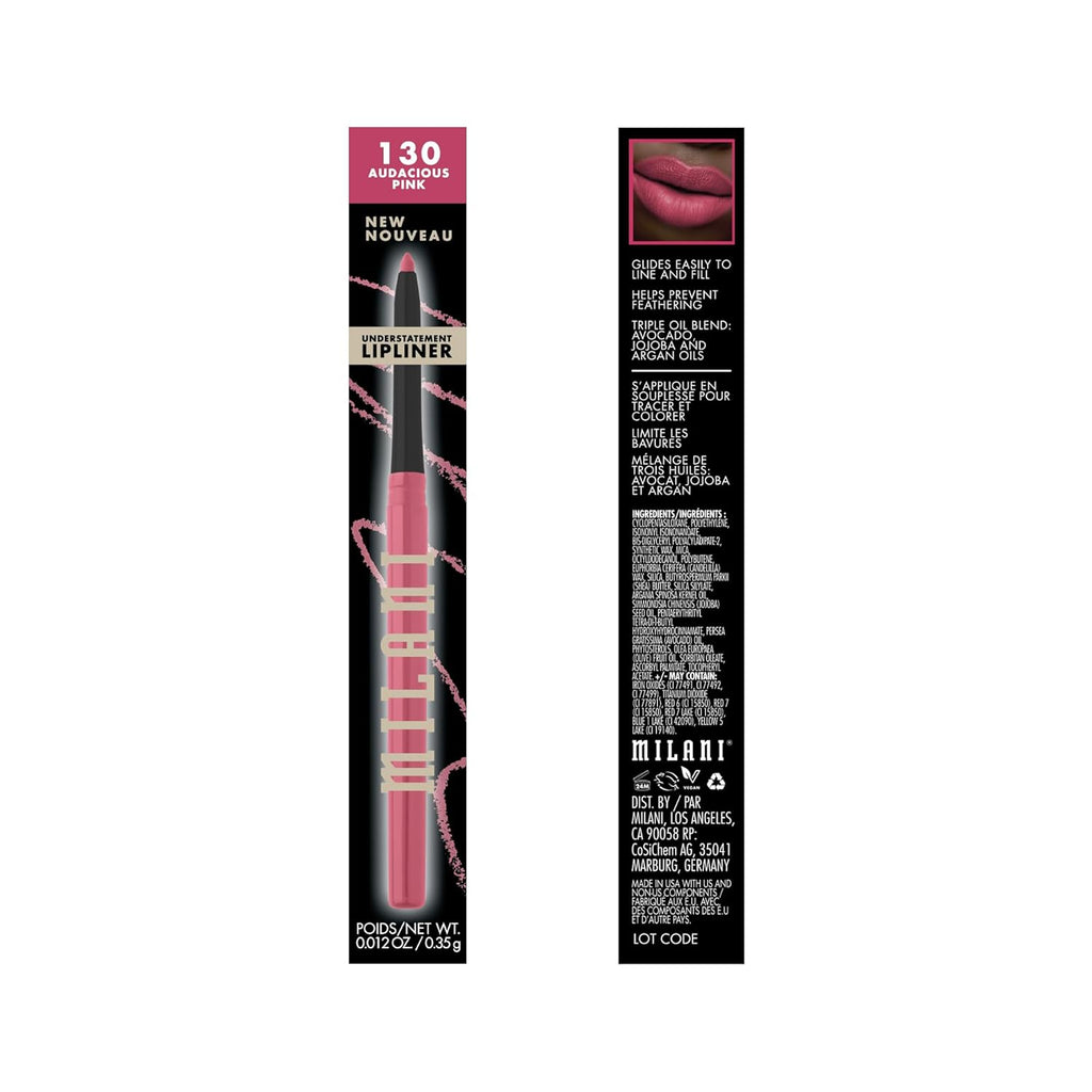 Milani Understatement Lipliner Pencil - Highly Pigmented Retractable Soft Lip Liner Pencil, Easy to Use Lip Makeup