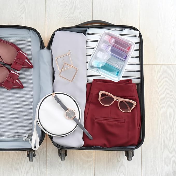 Cosywell Travel Bottles 4pcs 3.4oz Shampoo Containers TSA Approved Leak Proof Flip Cap Squeeze Bottles