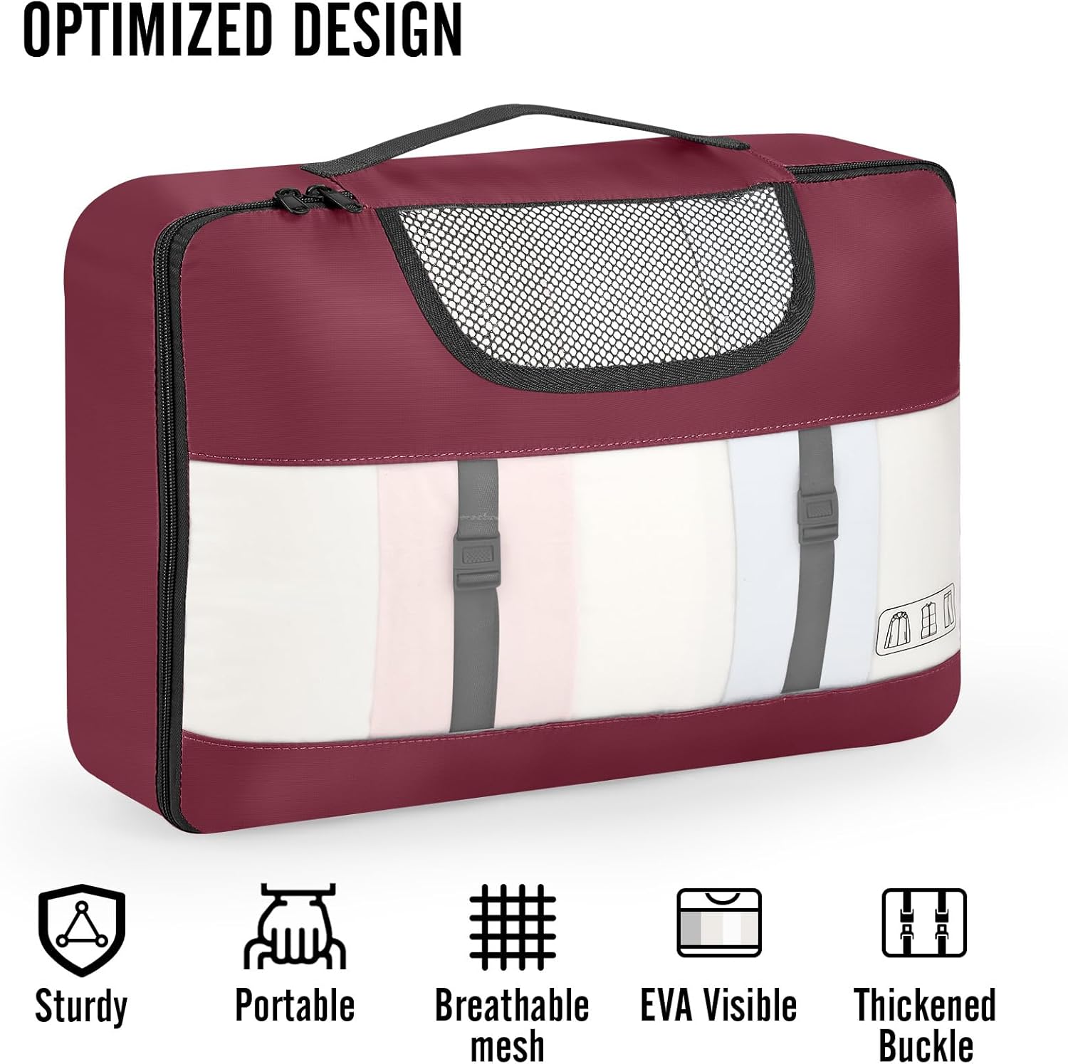 Veken 10 Set Packing Cubes for Travel Essential, Suitcase Organizer Bags in 4 Sizes, Carry-On Luggage Accessories with Large Laundry & Hanging Toiletry Bag, Must-Have for Airplane, Road Trip & Camping