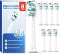 Replacement Heads for Philips Sonicare: Replacement Brush Head Compatible with Philips Sonicare - Toothbrush Heads Soft Compatible with DiamondClean, FlexCare, ProtectiveClean and More, 8 Pack