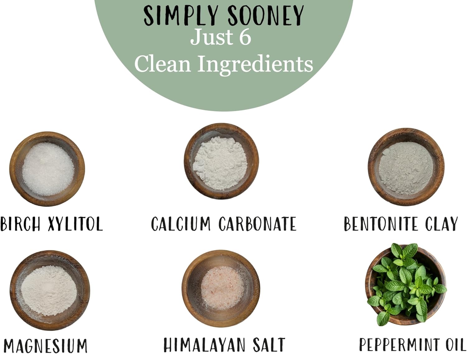 Simply Sooney Fluoride Free Remineralizing Toothpaste Powder I Vegan I Gluten Free I Organic Peppermint Essential Oil 1.5oz