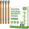 144 Biodegradable Prepasted Bamboo Tooth Brush Individually Wrapped Soft Bristles,Refreshing Mint Flavor Paste (144 Pack)