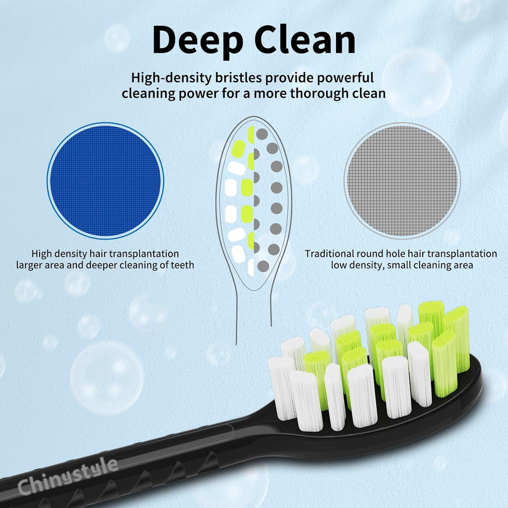 Replacement Toothbrush Heads Compatible with Philips One Sonicare Electric Toothbrush HY1200 HY1100, Tooth Brush Head Black - 10 Pack