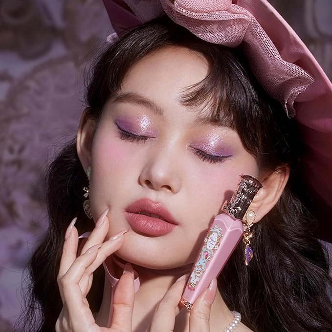 Flower Knows Strawberry Rococo Cloud Lip Cream,Long Lasting Soft Pink Matte Lipstick,Hydrating Lip Stain,Transfer & Smudge Proof Velvet Liquid Lipstick for Girls&Women,0.12 Fl Oz(S04 Strawberry Moon)