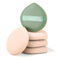 MSQ 5Pcs Makeup Sponge For Foundation Concealer and Powder, Triangle Powder Puff Soft Sponges Blender, Latex Free Blender Sponge For Liquid, Cream, Powder Seamless & Flawless Makeup, 2.75 in, Green
