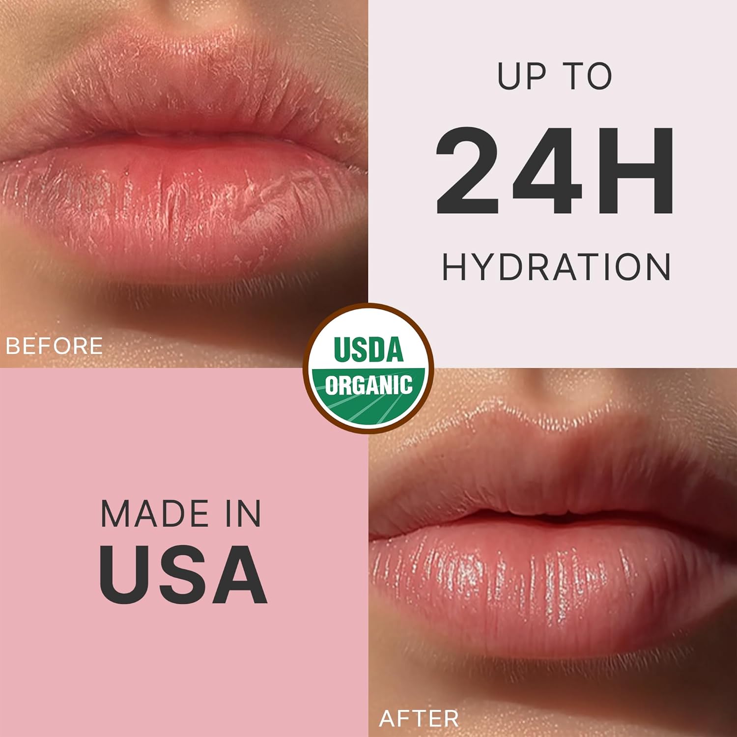 USDA Organic Lip Balm - USA Made with Natural Ingredients, Stocking Stuffers for Women & Men, 4 Pack Multi Flavor Lips Moisturizer, Beauty & Small Birthday Gifts, Chapstick Care for Dry Lips