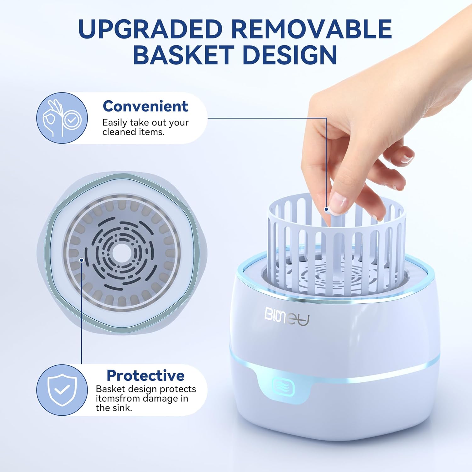 Ultrasonic Retention Cleaner,45kHzRetainer Cleaner Machine for Denture, Mouth Guard, Night Guard, Aligner, Braces, Toothbrush Head & Jewelry,245ML Dental Cleaning Pod