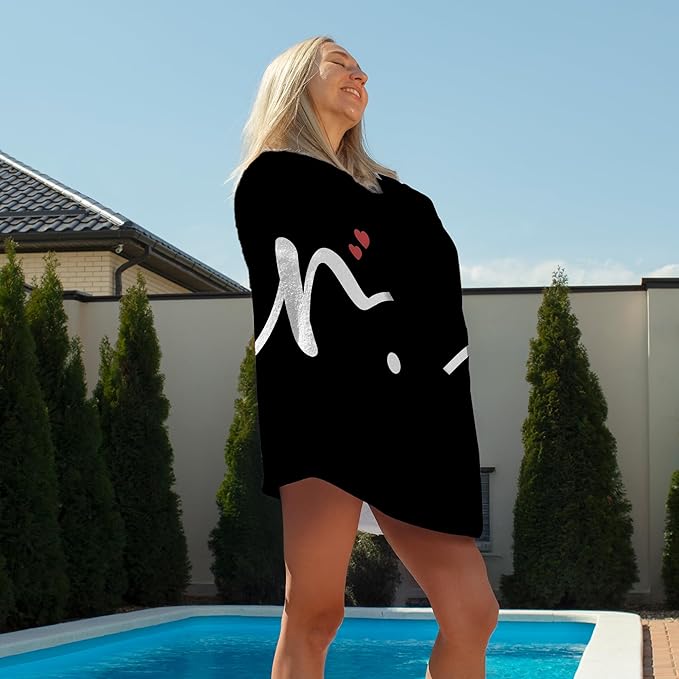 Black Mr Groom Beach Towel, Wedding Beach Party Pool Towels, Just Married Honeymoon Wedding Gifts Large Bath Travel Towels for Newlywed Couple, Honeymoon Mr and Mrs Groom Gifts, 30x60in