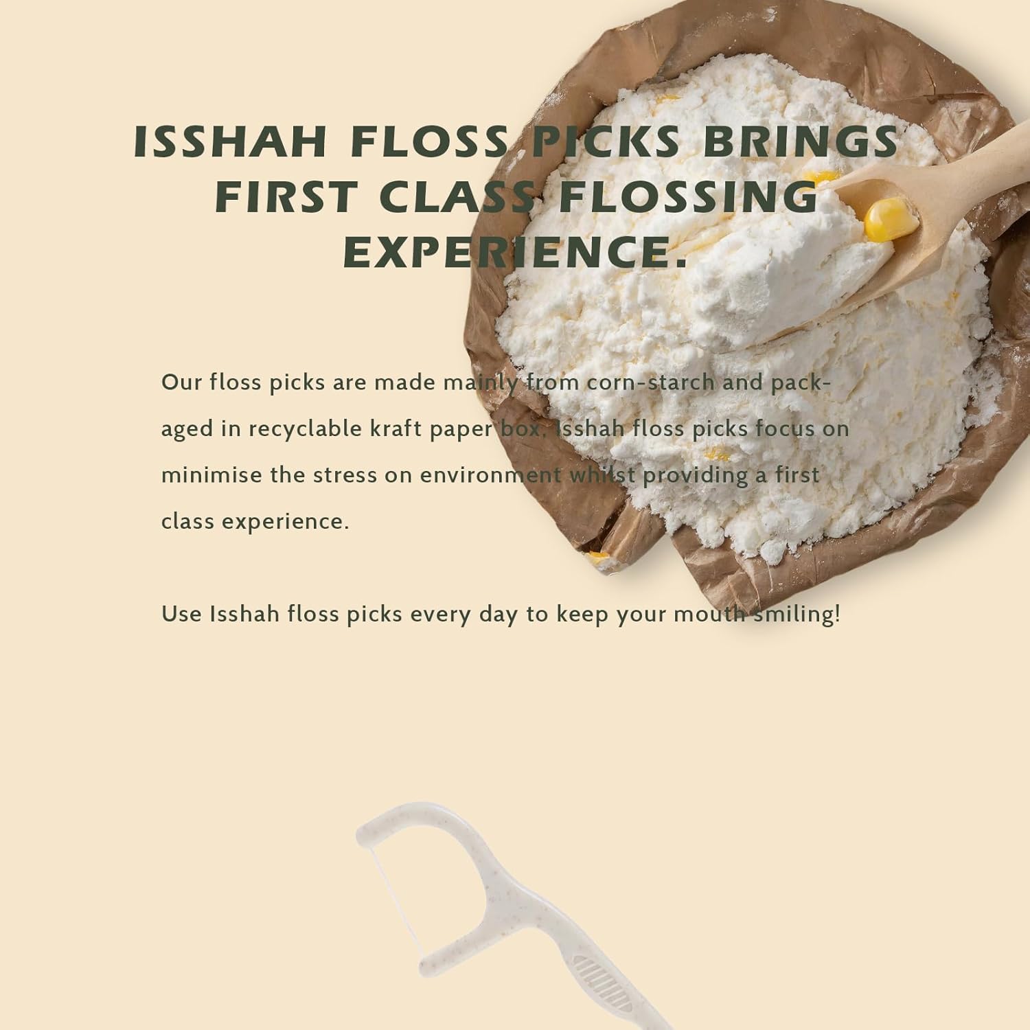 Floss Picks (300 Count) – Plant Based Dental Floss Picks for Superior Oral Care, Dental Hygiene, and Gum Health, Cruelty Free Tooth Floss Picks Single Thread (Mint)