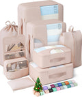 Veken 8 Set Packing Cubes for Travel, Birthday Gifts for Women Mom Her, Cruise Ship Essentials Accessories for Beach Vacation, Suitcase Organizer Bags for Luggage with Hanging Toiletry & Shoe Bag