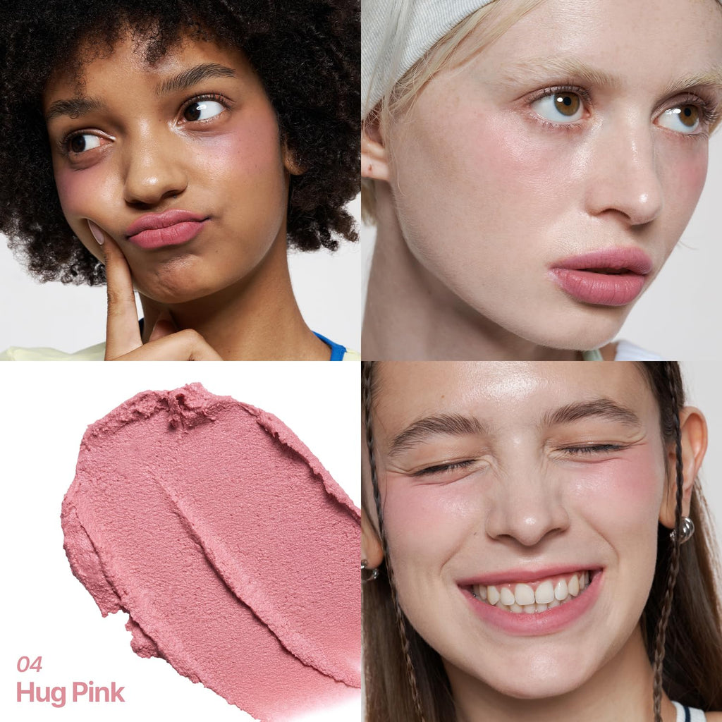 2aN Pocket Cotton Blurring stick (04 Hug Pink, 0.12oz) – 2-in-1 Lip and Cheek Soft Blur Stick, Cloudy Matte Finish, Tone-on-Tone Makeup, Lightweight Watercolor Texture