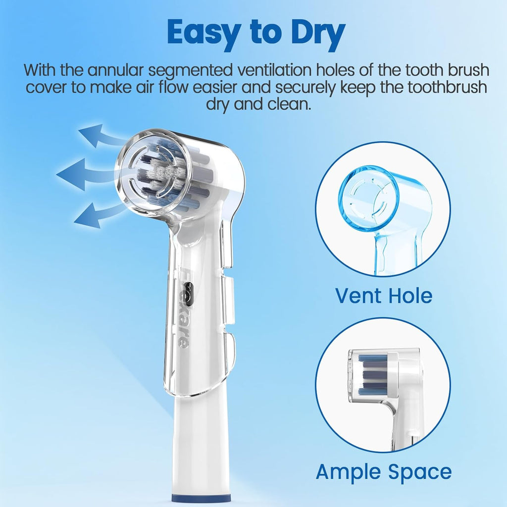 Toothbrush Covers Caps Compatible with Oral B, 10 Pack Toothbrush Head Travel Protector for Oral-B iO Series Electric Toothbrush (Blue, Clear, Pink, Puple, Green)