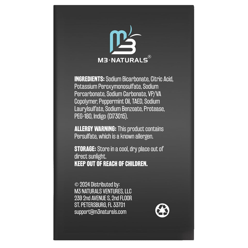 Coffee and Tea Retainer Cleaner Tablets, Removes Odors, Stains, and Plaque, 4-Month Supply, Denture Cleanser for Caffeine Enthusiasts, 120 Tablets by M3 Naturals