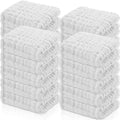 Breling 20 Pcs Baby Muslin Washcloth 12 x 12 Inch 100% Cotton Soft and Absorbent Muslin Washcloth Burp Cloth Wipe Newborn Face Towel for Baby Boy Girl Sensitive Skin(White)