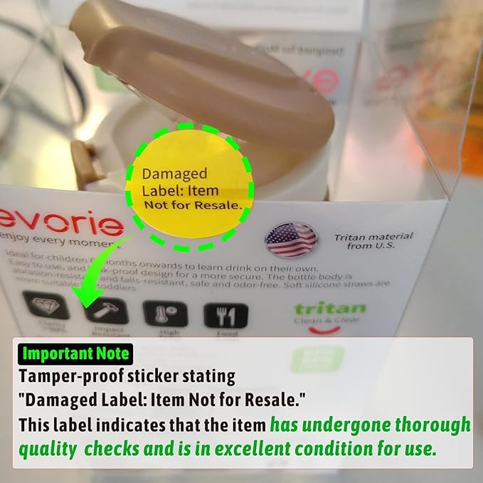 Evorie Tritan Weighted Straw Sippy Cup with Handles for Baby and Toddlers, Spill Proof Baby Water Bottle with Straw for 6 months and up, 7 Oz, Infant Training Water Bottle (Mint)