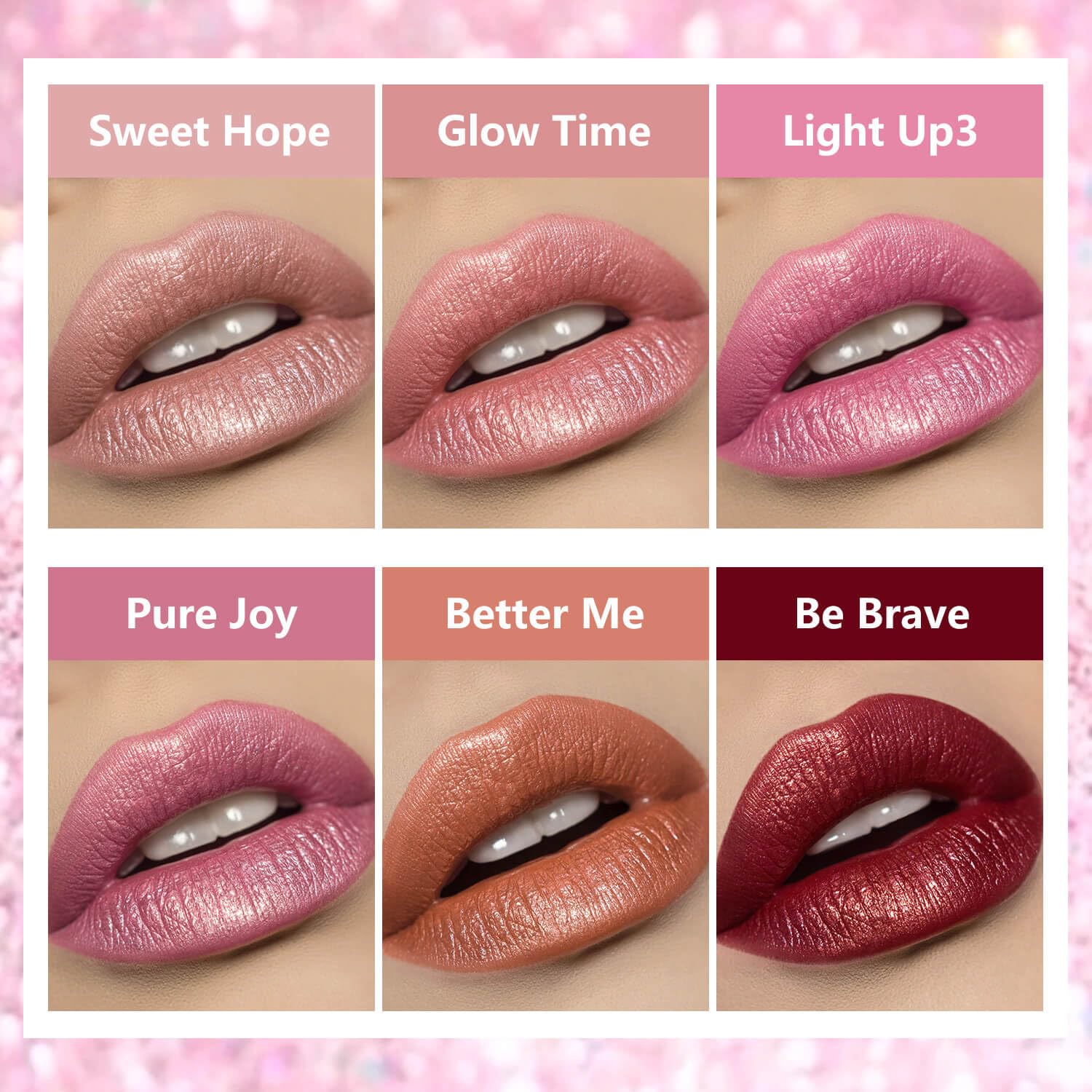 Metallic Liquid Lipstick Nude Pink – High Pigment Long-Lasting Waterproof Lip Gloss with Metallic Finish, Smudge-Proof, Non-Sticky, Lightweight Lip Makeup for Party & Daily Wear (Sweet Hope)