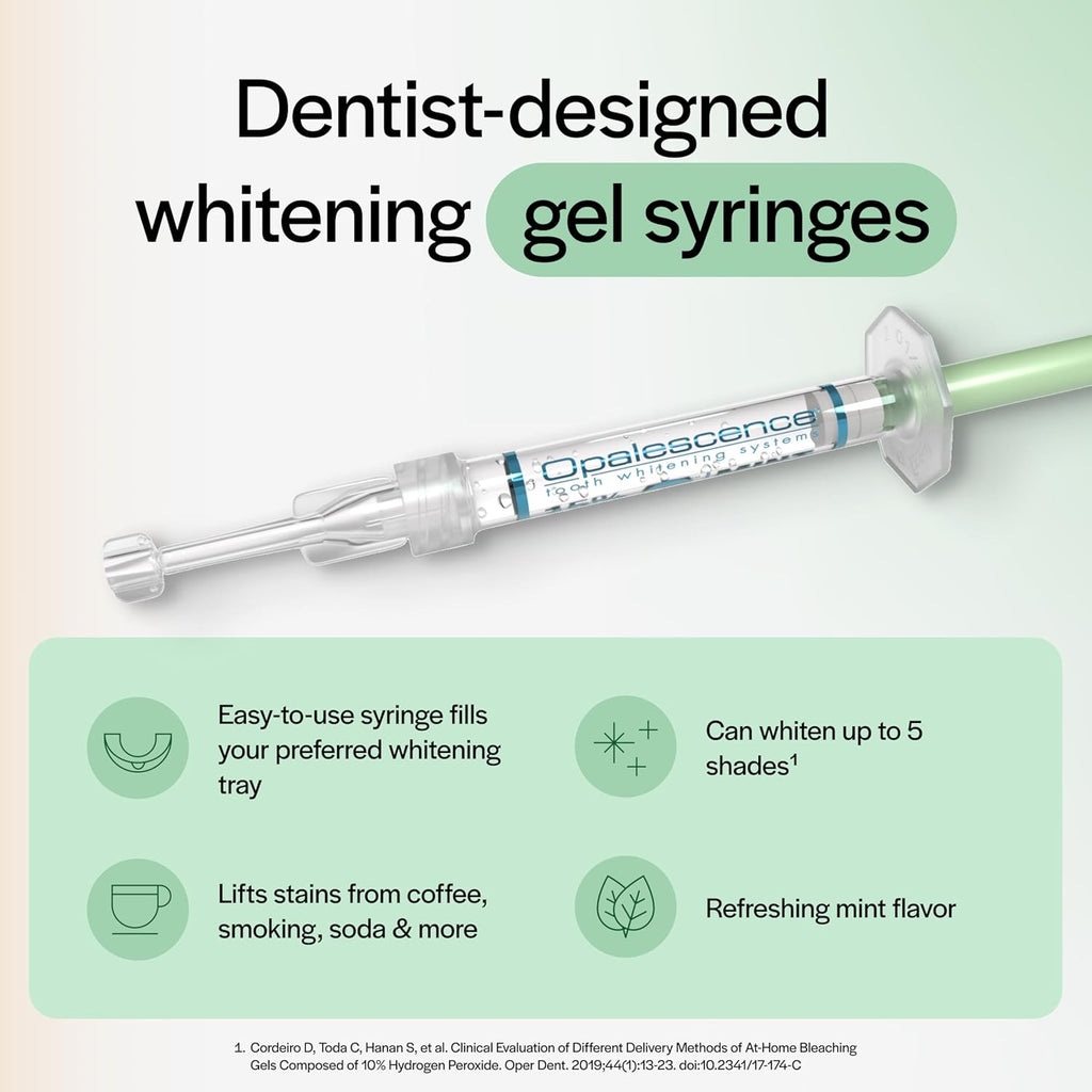 Opalescence 35% Gel Syringes Teeth Whitening - Refill Kit (12 Syringes), Made by Ultradent, Carbamide Peroxide in Mint Flavor. Tooth Whitening 5197-12