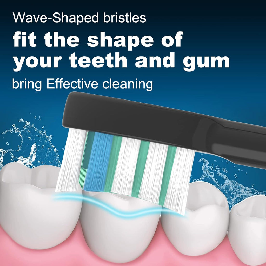 6 Pack Toothbrush Replacement Heads Compatible with WaterPik Sonic Fusion 2.0, FitMount Flossing Brush Head Fit for Water-Pic SF-01 SF-02 and 2.0 SF-03 SF-04