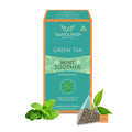 TeaNOURISH Mint Soother Green Tea | 20 Count Pyramid Tea Bags | Darjeeling Whole Leaves | Blended with Fresh Mint & Peppermint Leaves | Refreshing & Calming Tea