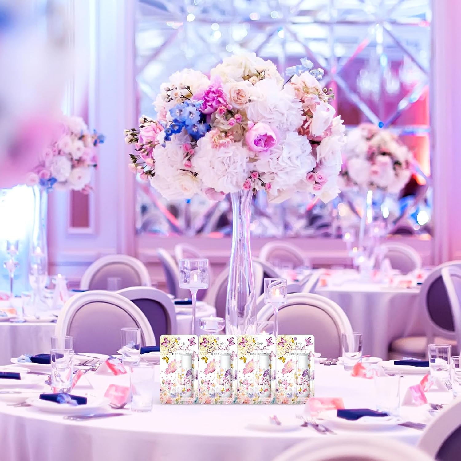 30 Pack Christmas Butterfly Baby Shower Games Prizes Party Gifts Bulk Lip Balms Favors for Winners Adults Guests Gender Reveal Favors Decorations Baby Shower Souvenirs Gifts Stocking Stuffers