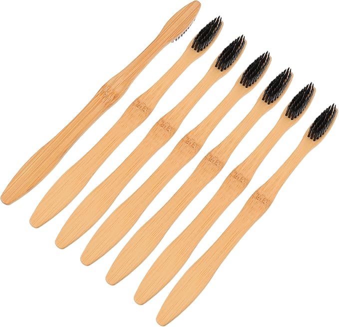 20 Pcs Biodegradable Toothbrushes with Soft Bristles Ergonomic Handle Portable Travel for Hotels Motels and Daily Use Organic Oral Care