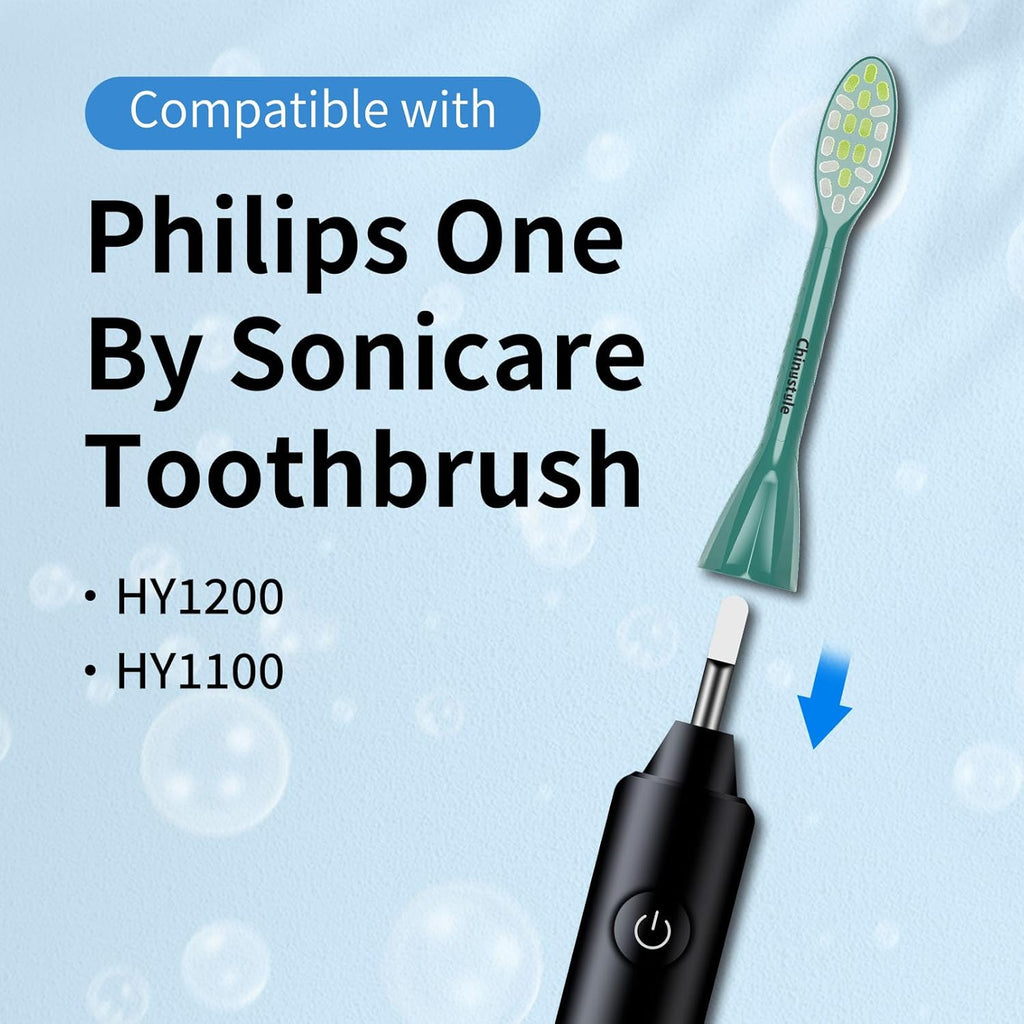 Replacement Toothbrush Heads Compatible with Philips One Sonicare Electric Toothbrush HY1200 HY1100, Tooth Brush Head Sage -10 Pack