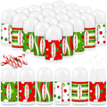50 Pcs Christmas Lip Balm Bulk Mini Candy Cane Peppermint Flavor Lip Balms Bulk Christmas Stocking Stuffers Xmas Party Gifts Small Thank You Employee Appreciation Gifts for Women Men (Green Red)