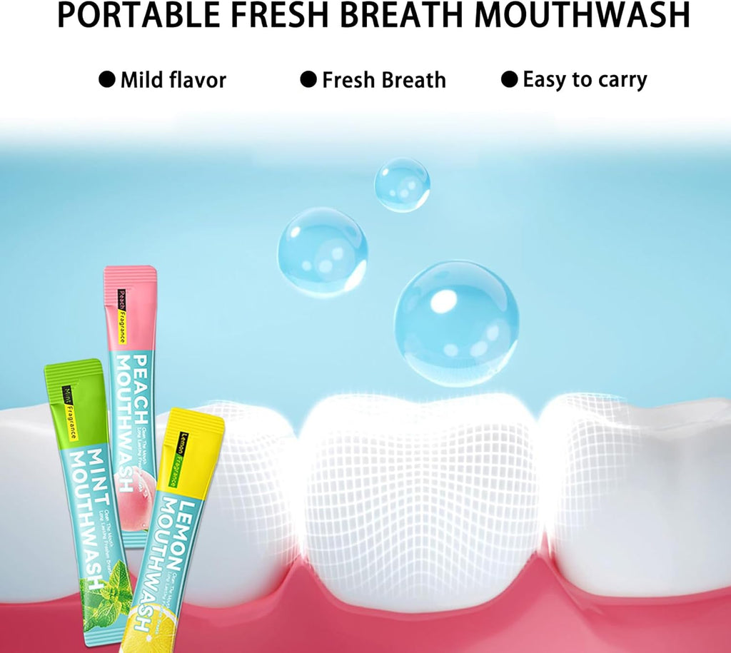 60PCS Travel Size Mouthwash,Portable Mini Mouthwash,Long-Lasting Freshness Travel Mouth Wash for Oral Care A1