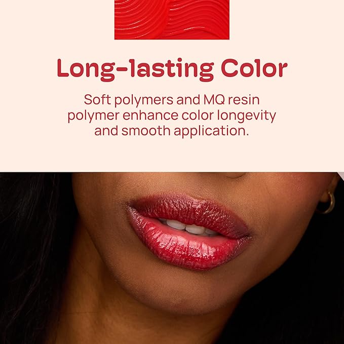 MIXIK Juicy Lip Tint, Hydrating Water-Based Lip Stain and Tint that feels light and fresh for Dewy and Radiant lips, Formulated with Blue Agave Extract for long lasting Moisturizing (Vivid Coral)