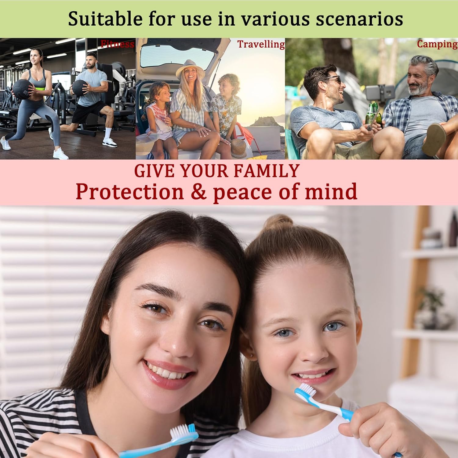 6 PCS Travel Toothbrush Head Covers Caps, Tooth Brush Protector Cap Brush Pod Case Portable Plastic Clip Wall Mounted Hanging Rack Organizer for Bathroom Travel