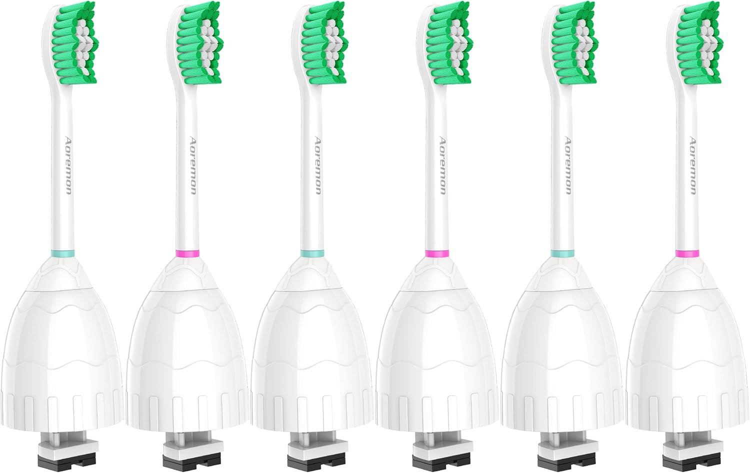 Aoremon Replacement Toothbrush Heads for Philips Sonicare E-Series Essence HX7022/66 and other Screw-on Electric Toothbrush Model, 6 Pack