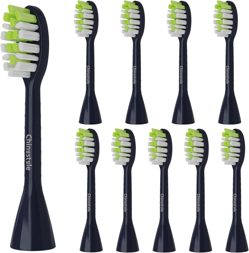 Replacement Toothbrush Heads Compatible with Philips One Sonicare Electric Toothbrush HY1200 HY1100, Tooth Brush Head Navy Blue -10 Pack