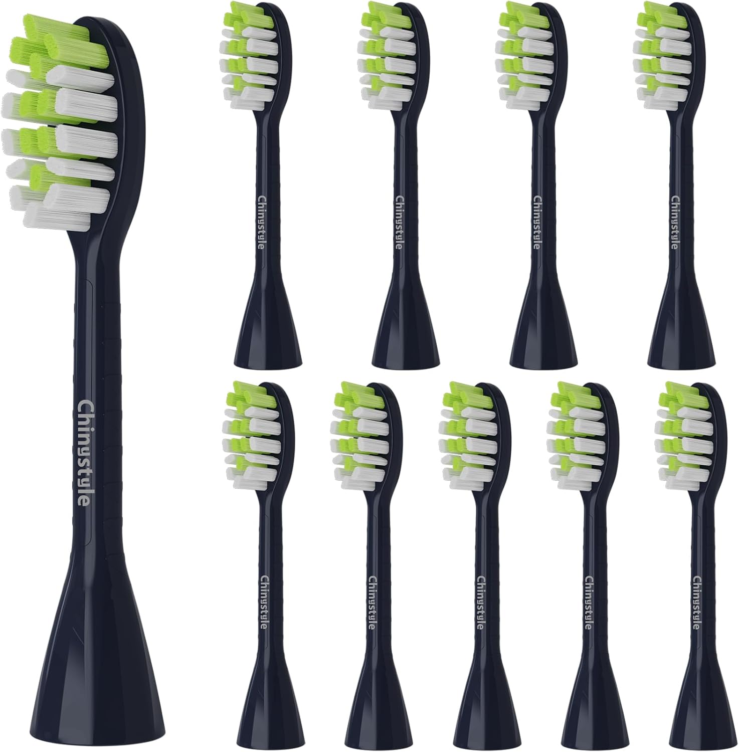 Replacement Toothbrush Heads Compatible with Philips One Sonicare Electric Toothbrush HY1200 HY1100, Tooth Brush Head Navy Blue -10 Pack